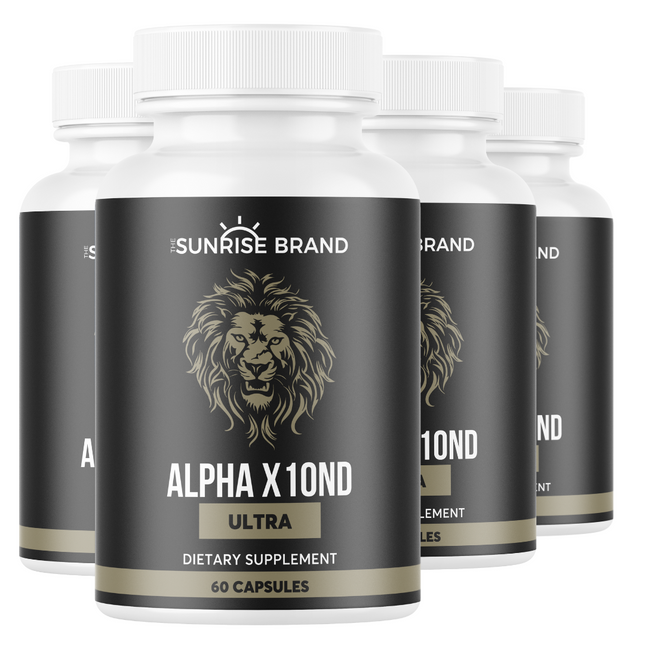 Alpha X10ND Ultra Pills - For Male Vitality 4 Bottles 240 Capsules