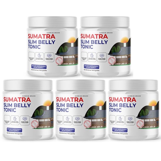 Sumatra Slim Belly Tonic Powder - Official Formula (5 Pack) Support Weight Loss