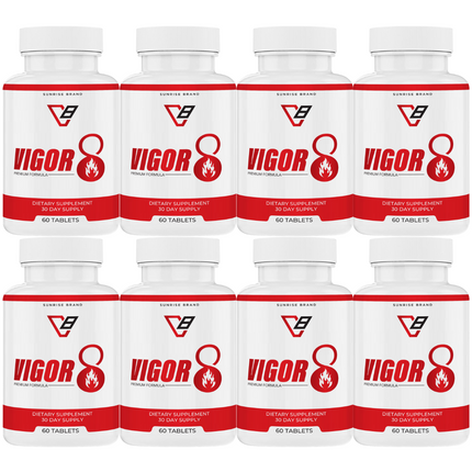 Vigor 8 Advanced Male Health Pills to Improve Stamina and Endurance - 8 Pack