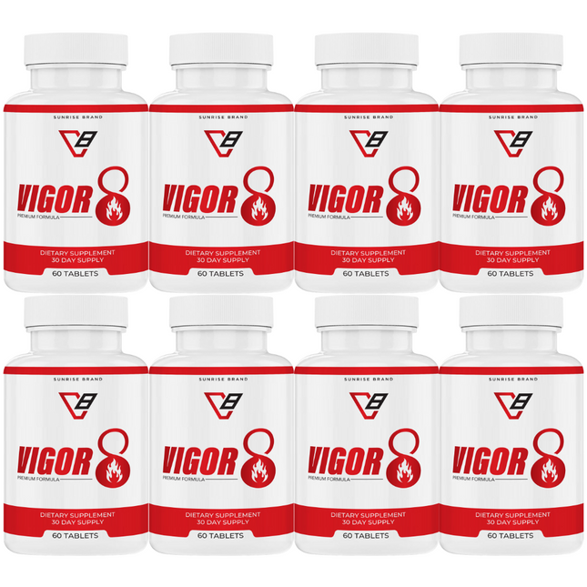 Vigor 8 Advanced Male Health Pills to Improve Stamina and Endurance - 8 Pack