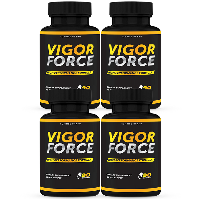 Vigor Force Male Supplement, Vigor Pills to Boost Vitality & Energy - 4 Pack