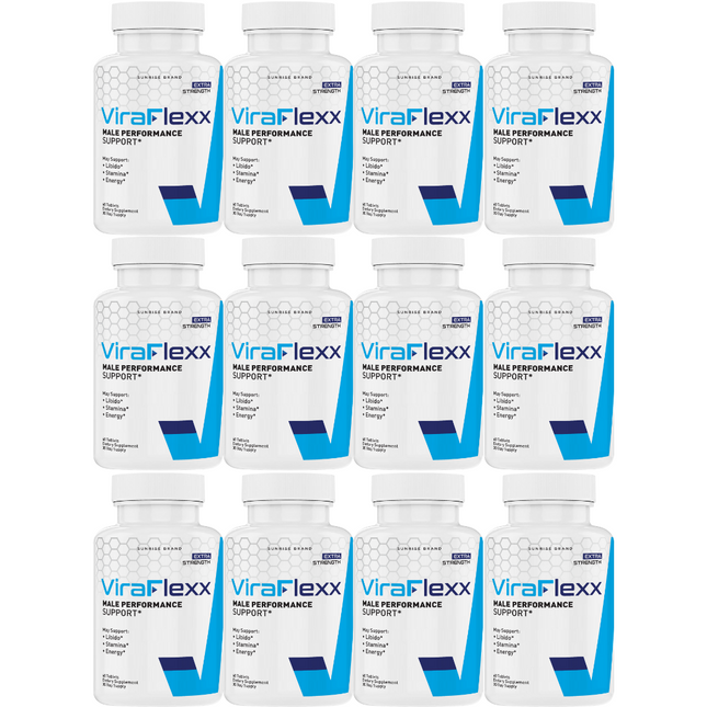 ViraFlexx Capsules, Vira Flexx Men Dietary Supplement Pills - 12 Pack