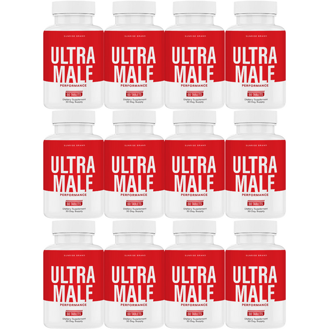 Ultra Male Capsules, UltraMale Vitality Supplement Men - 12 Pack