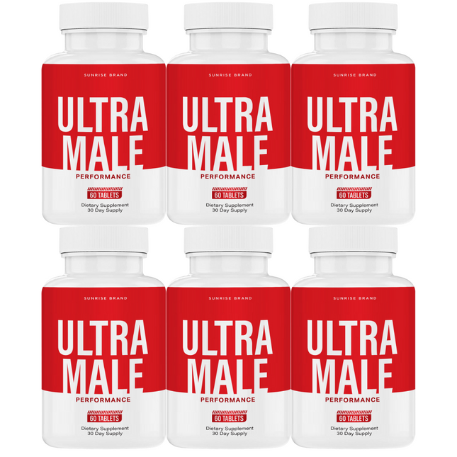 Ultra Male Capsules, UltraMale Vitality Supplement Men - 6 Pack