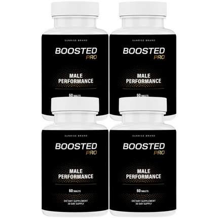 Boosted Pro Pills for Men, Supports T-Levels and Boosts Energy - 4 Pack