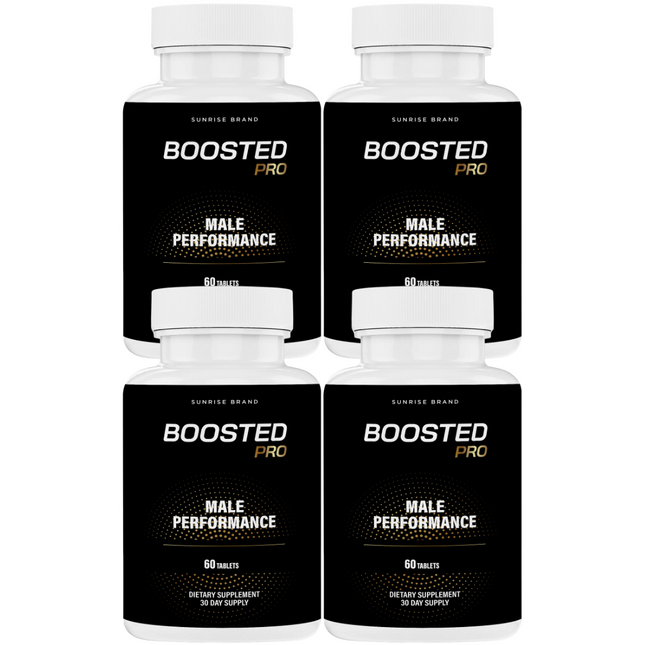 Boosted Pro Pills for Men, Supports T-Levels and Boosts Energy - 4 Pack