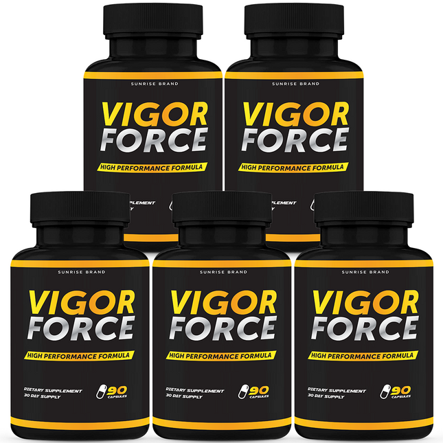 Vigor Force Male Supplement, Vigor Pills to Boost Vitality & Energy - 5 Pack