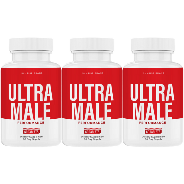 Ultra Male Capsules, UltraMale Vitality Supplement Men - 3 Pack