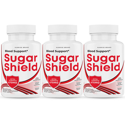 Sugar Shield Blood Support Capsules, Sugar Shield Blood Flow Pills 3 Pack