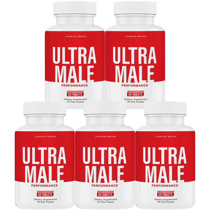 Ultra Male Capsules, UltraMale Vitality Supplement Men - 5 Pack