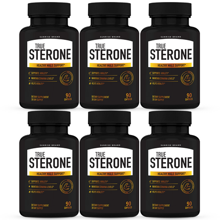 True Sterone Male Health Pills to Boost T-Levels and Performance 6 Packs