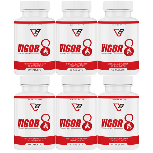 Vigor 8 Advanced Male Health Pills to Improve Stamina and Endurance - 6 Pack