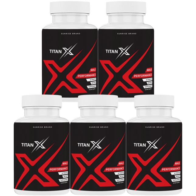 Titan X Male Health Pills to Boost Performance and Endurance - 5 Pack